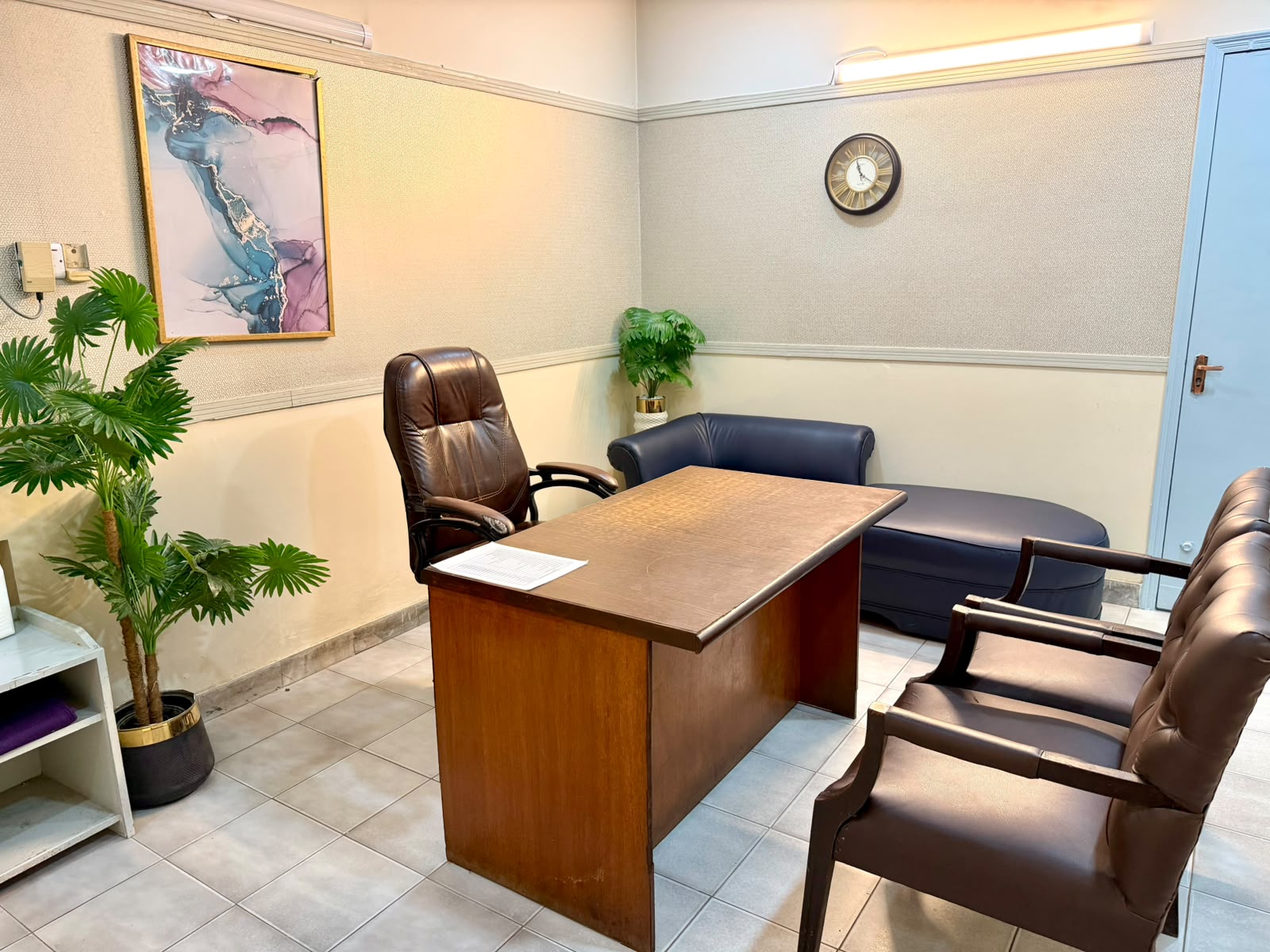 Private psychiatric consultation room at The Parklane Clinic